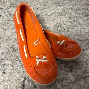 Dressbarn orange top sliders size 7.5.